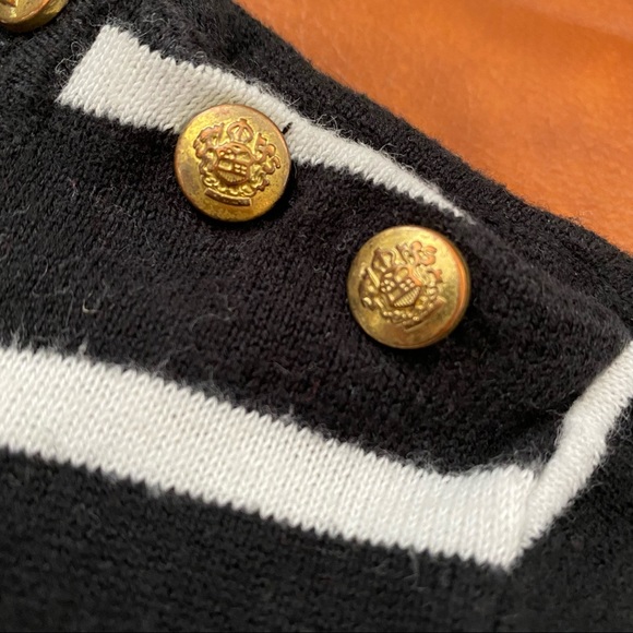 Forever 21 | Striped Sweater with Gold Button Detail | S - Picture 4 of 6